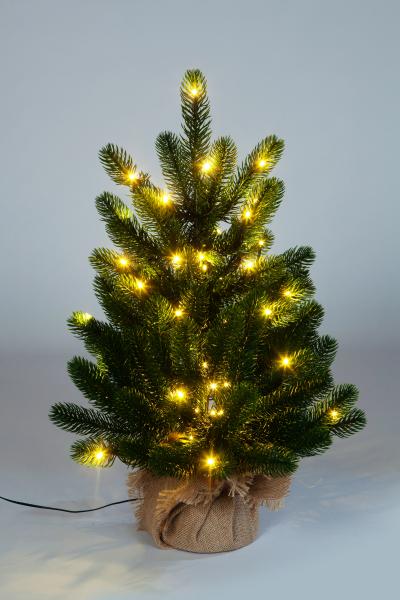 Ель БЕРГАМО с вплетенной гирляндой 60 см.