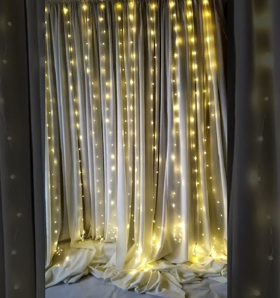 Занавес 3 на 2м белый 8 режимов, пульт (cmr)