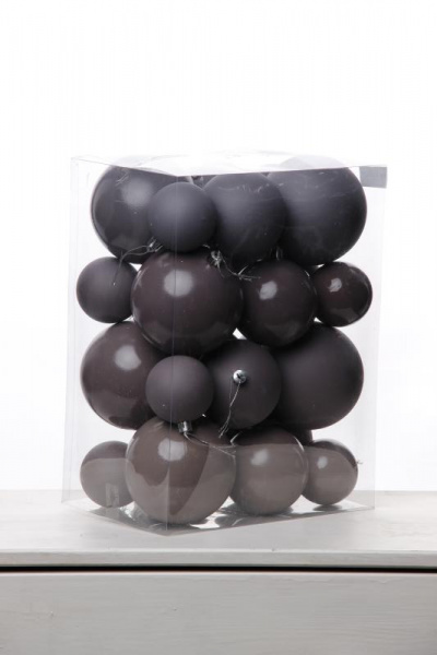 Набор шаров 6, 8, 10 СМ пластик, матовый/глянцевый цвет 263/264/265/266, 24шт