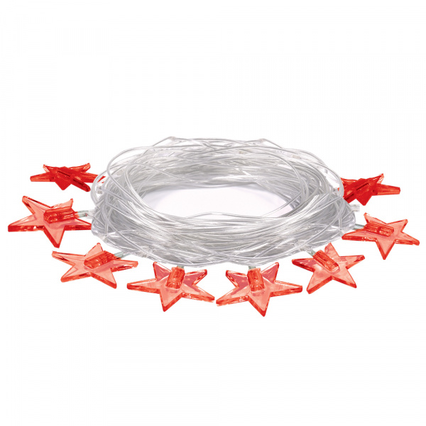 Электрогирлянда "Звезды" 35 теплых LED ламп, прозрачный провод, 6 м, 220 v /20