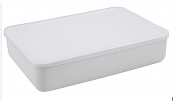 Контейнер для хранения пластиковый с крышкой белый