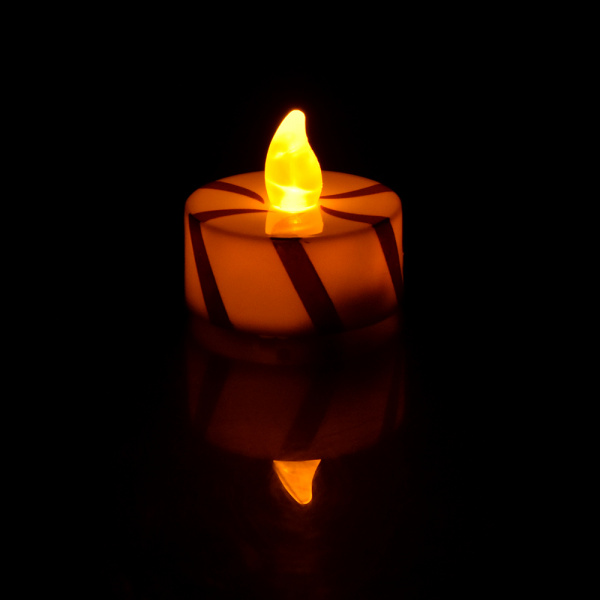 Свеча "Леденец" чайная светодиодная, 3,8*4 см, 2 шт, с батарейкой /60