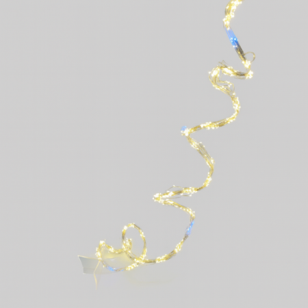 Гирлянда Хвост бел провод 600 LED тепл-белый 4+1 флеш