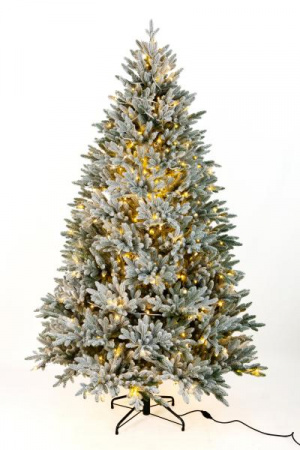 Ель ПЕРСЕЯ в снегу с вплетенной гирляндой 230 см.