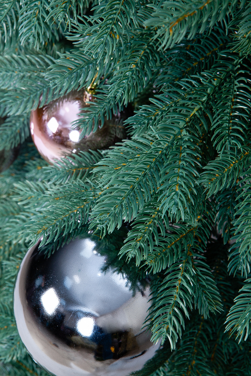 Шар новогодний глянцевый пластик серебро