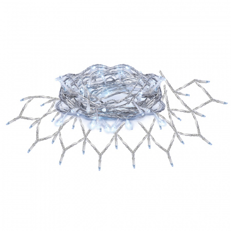 Электрогирлянда "Сеть" 176 холодных LED ламп, контроллер 8 режимов, прозрачный провод, 2*1,5 м, 220 v /20