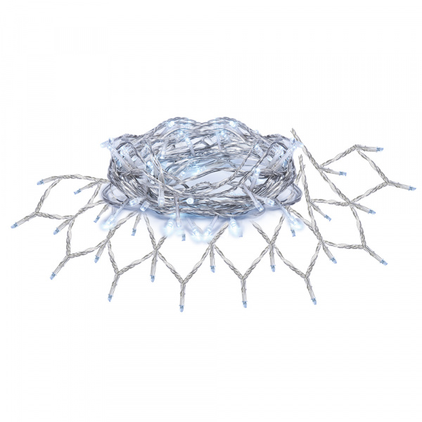 Электрогирлянда "Сеть" 176 холодных LED ламп, контроллер 8 режимов, прозрачный провод, 2*1,5 м, 220 v /20